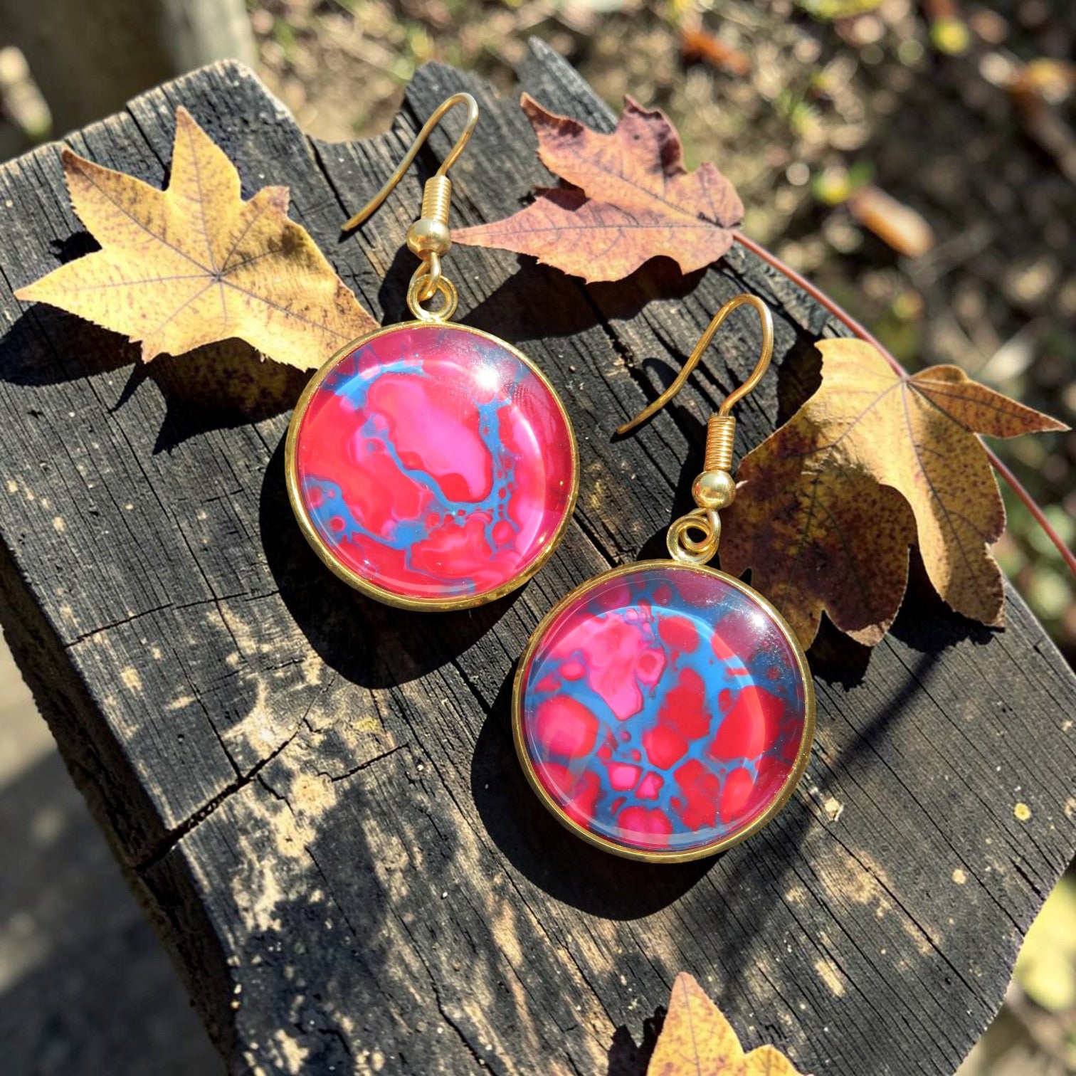Boucle d'oreille "Fusion Corail" N°1029